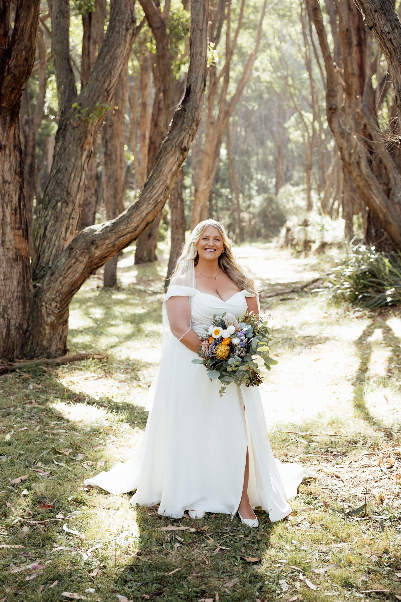 Micro wedding ceremony at Stony Creek waterfall, Lorne