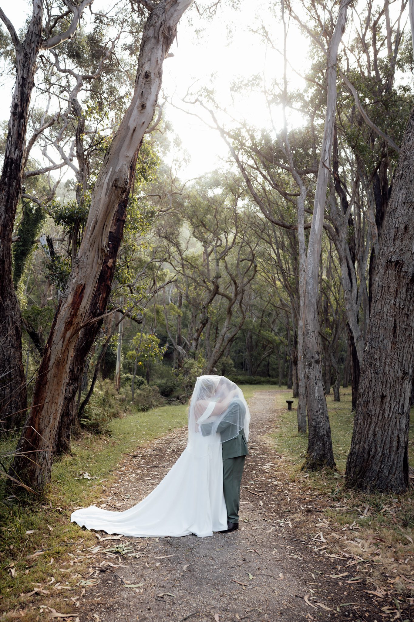 Micro wedding ceremony at Stony Creek waterfall, Lorne