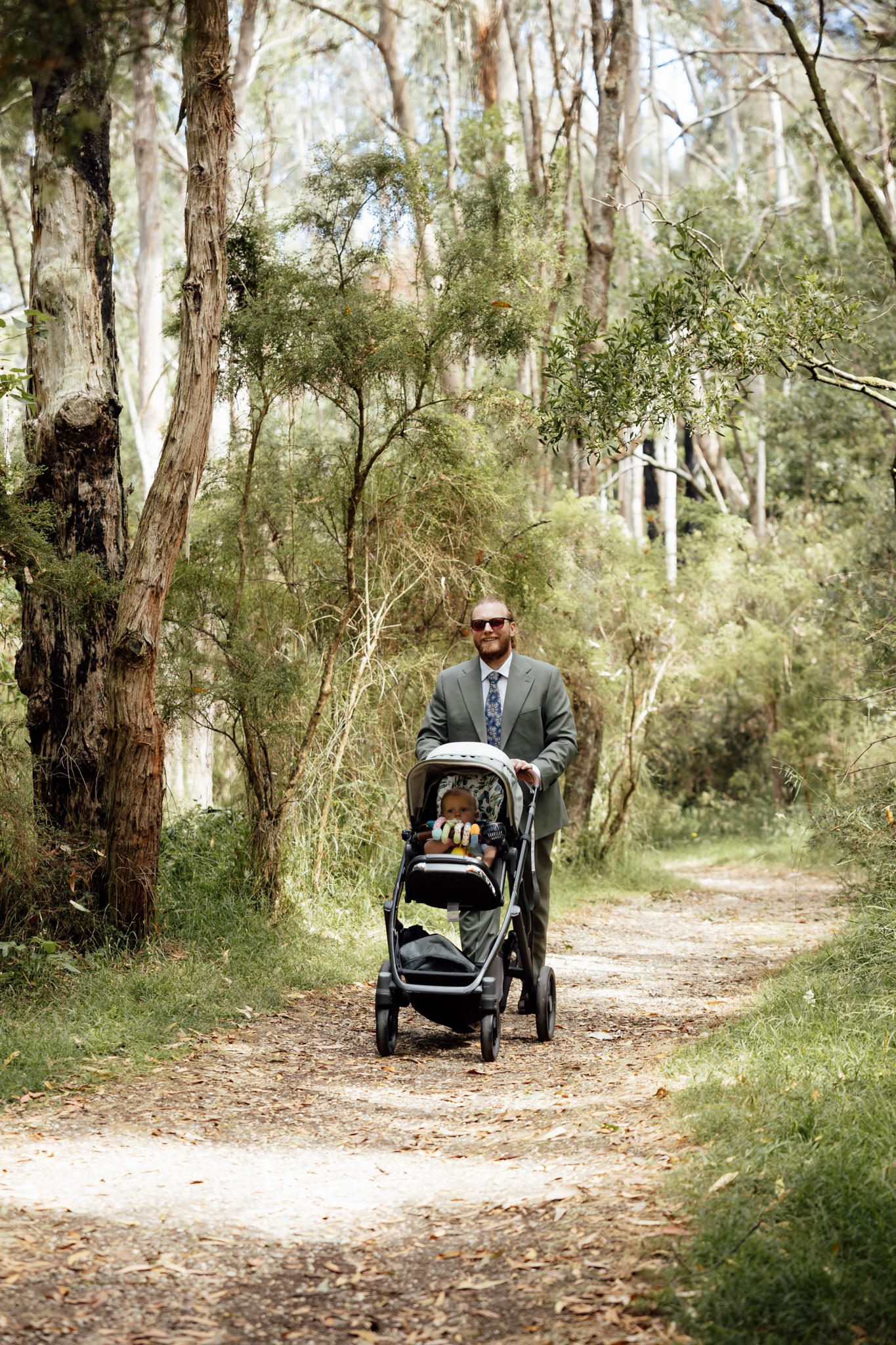 Micro wedding ceremony at Stony Creek waterfall, Lorne